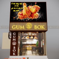 Thiết kế quán gà rán Gumbok của Chị Lan tại Hà Nội